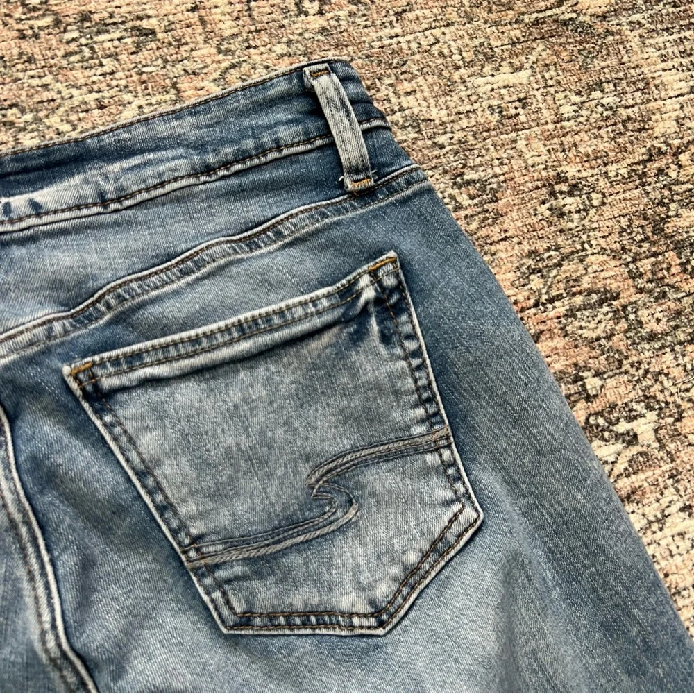 Silver Jeans Boyfriend Women Size 30 Blue Denim Stretch Distressed